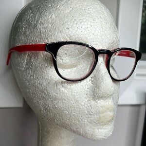 Eyebobs Take A Stand Black Red Layer Glasses (+4.00) 2600 01 47 21 Hand Made